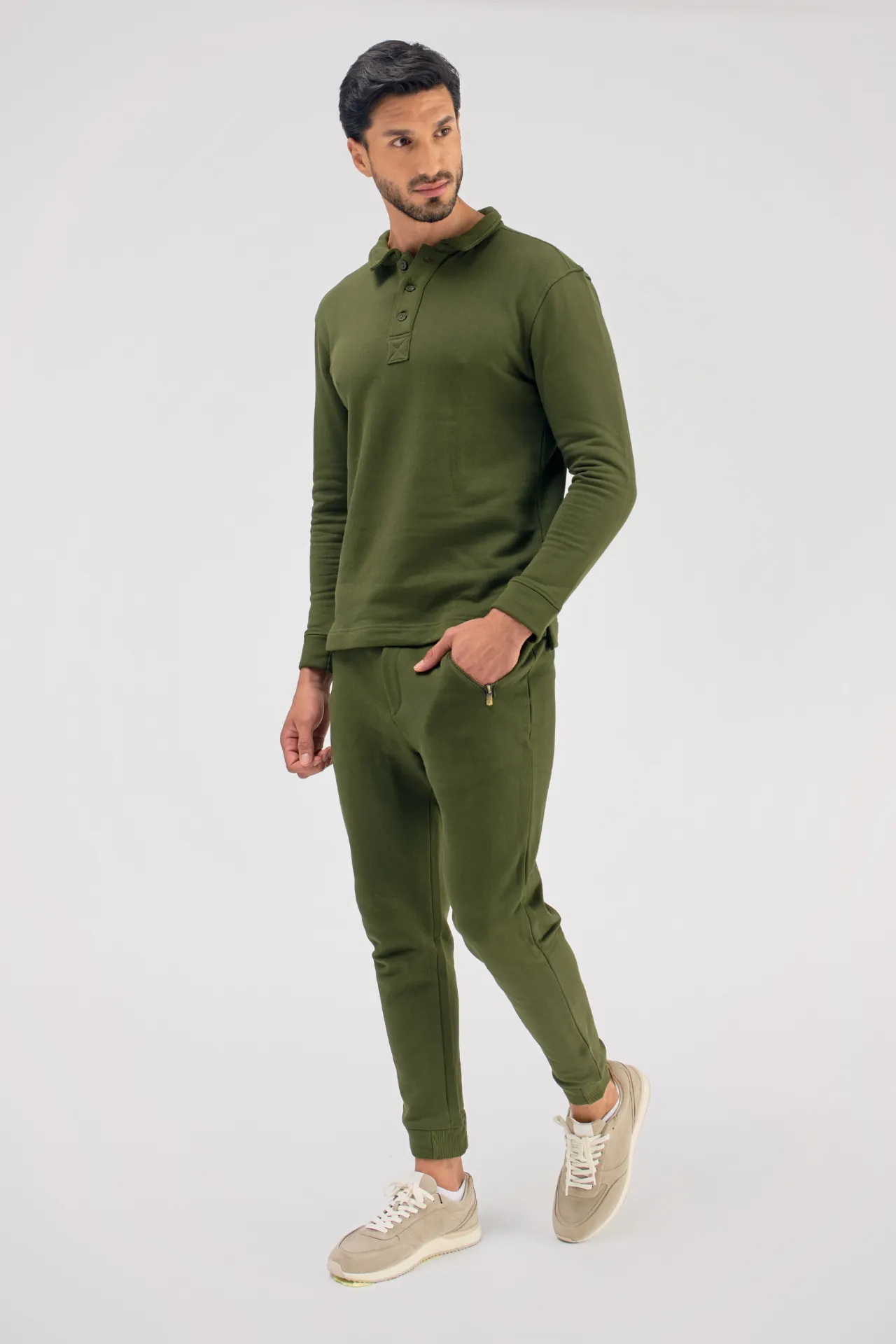 Nicobar Organic Cotton Fleece Polo