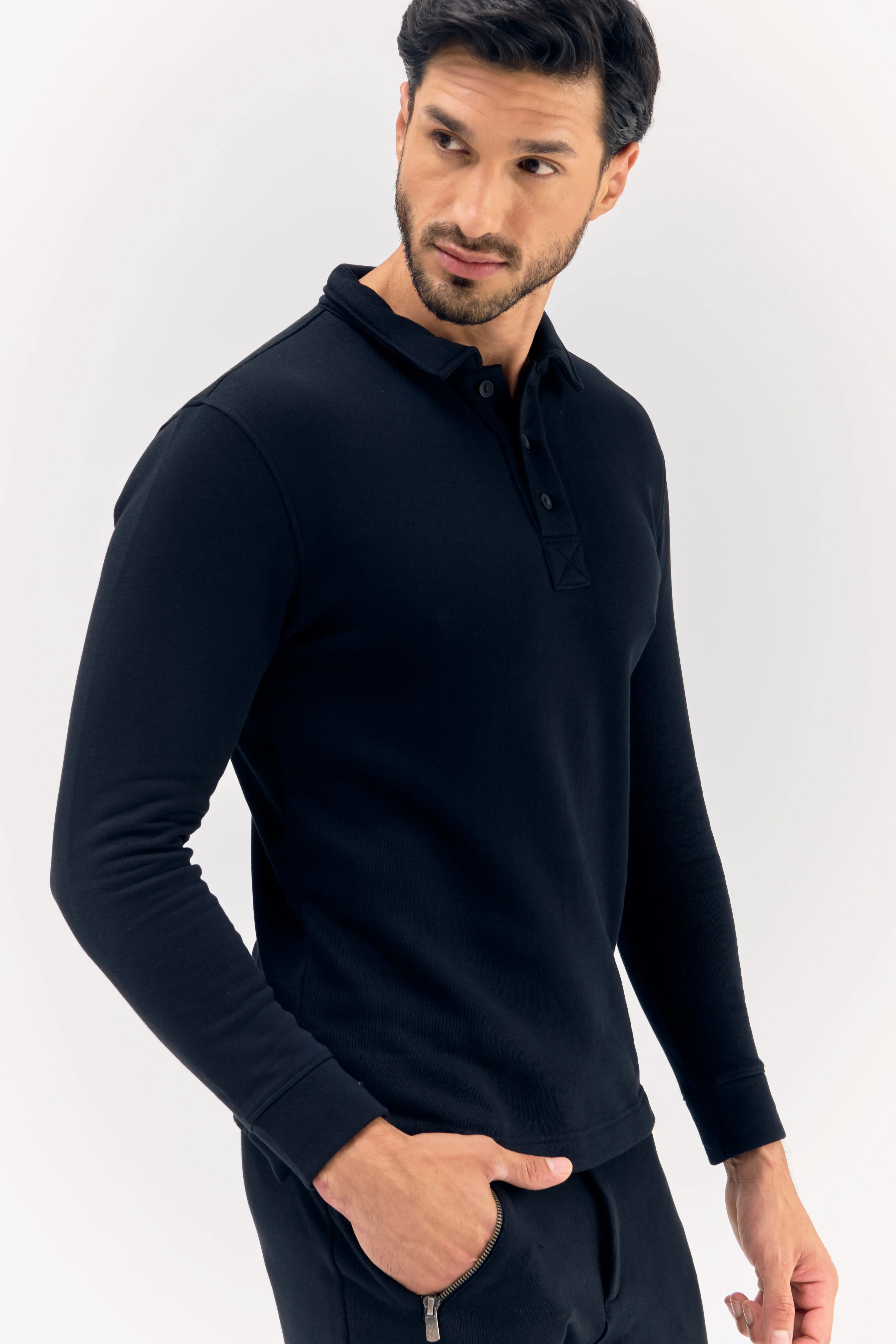 Nicobar Organic Cotton Fleece Polo