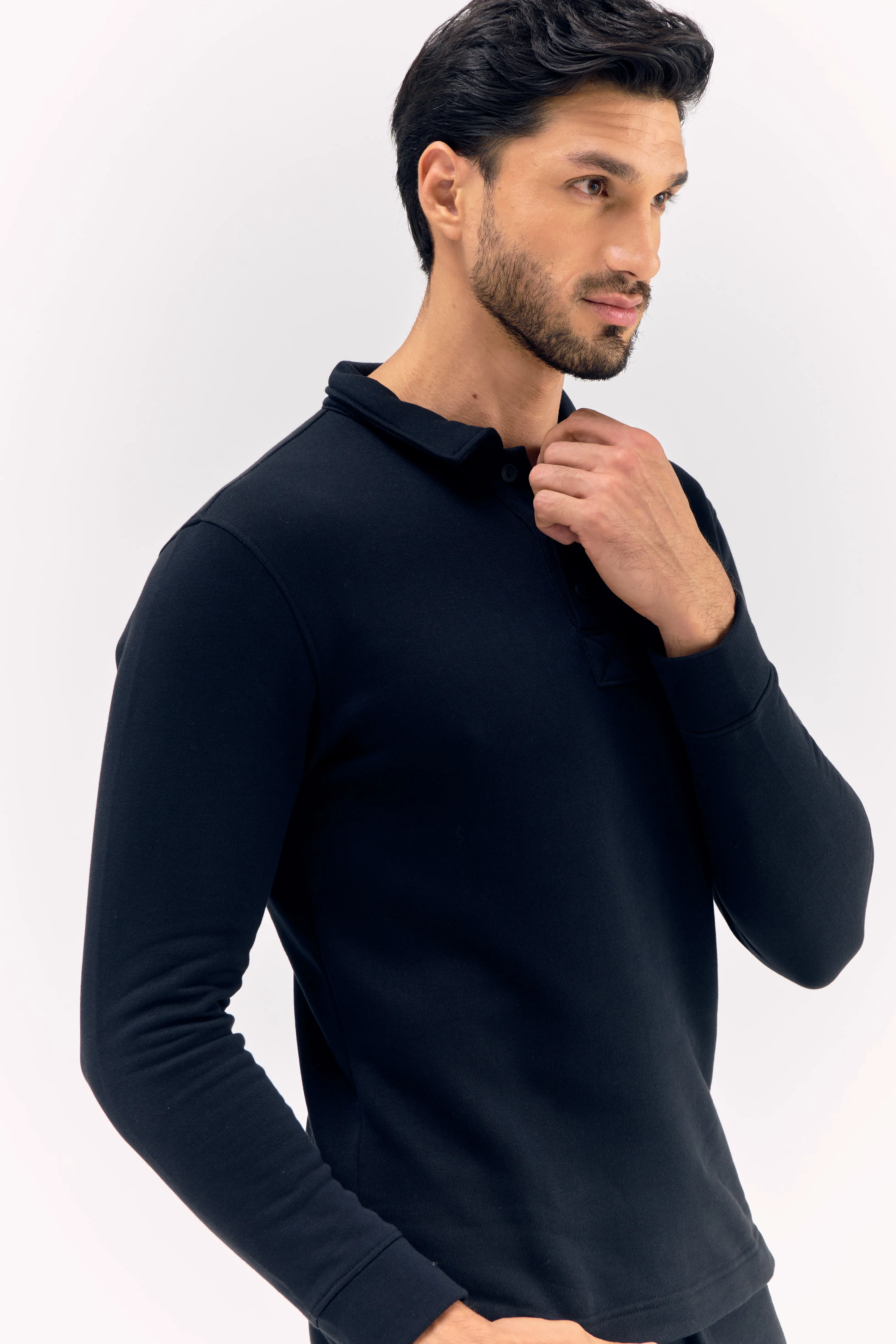 Nicobar Organic Cotton Fleece Polo
