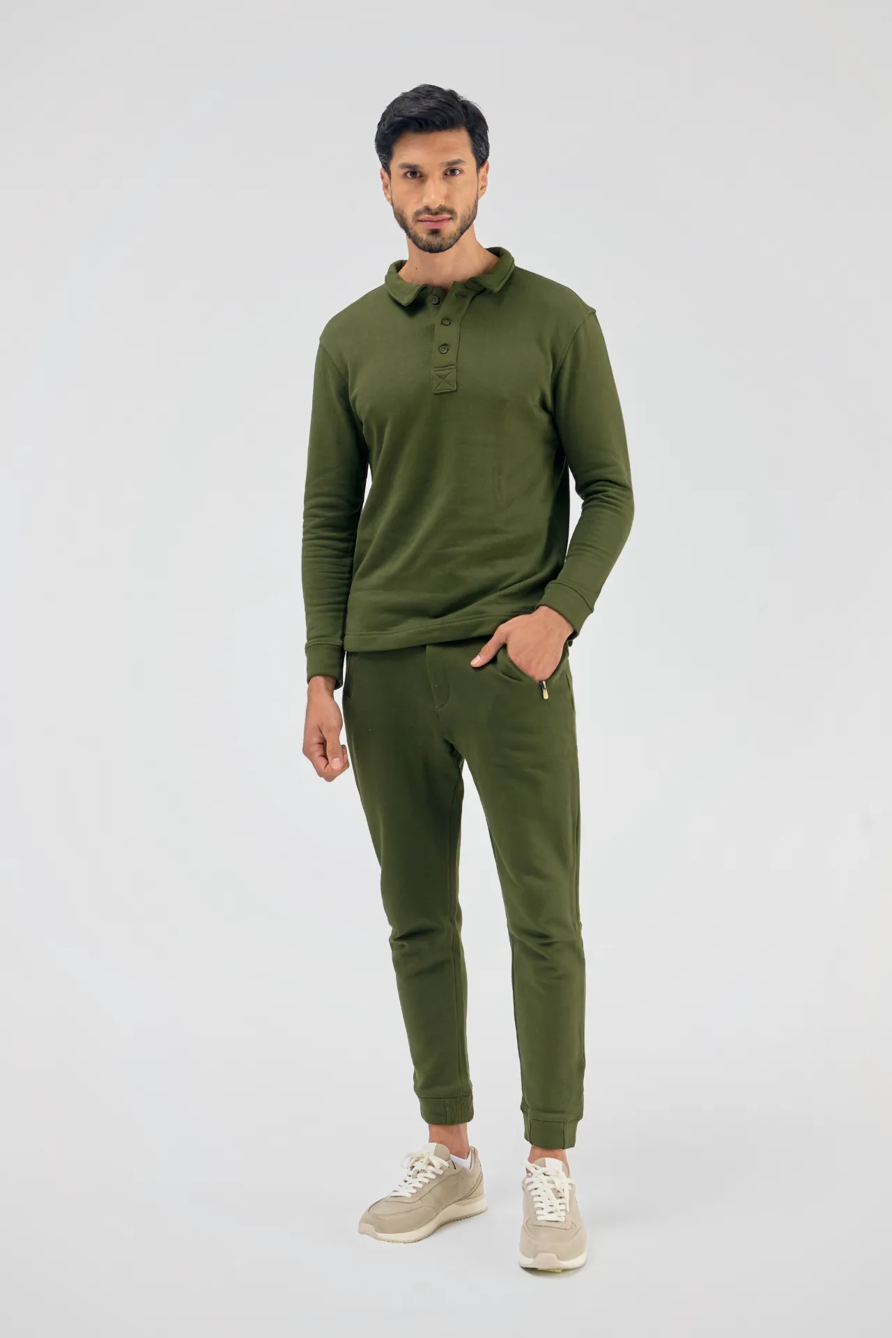 Nicobar Organic Cotton Fleece Polo
