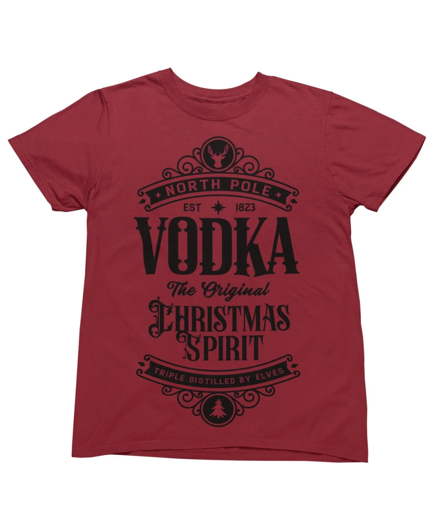 North Pole Vodka Mono Christmas Unisex T-Shirt