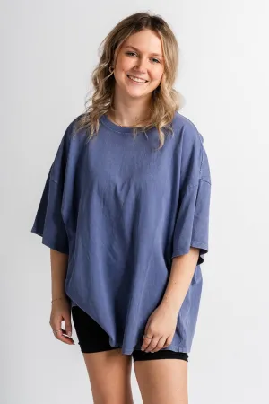 Oversized mineral tee dusty indigo