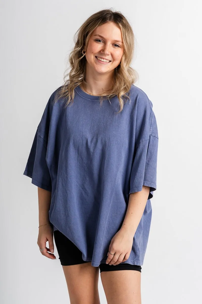 Oversized mineral tee dusty indigo
