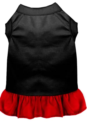 Plain Pet Dress Black With Red Lg