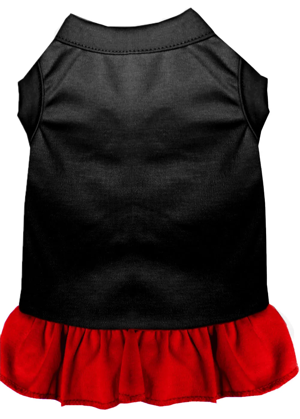 Plain Pet Dress Black With Red Lg
