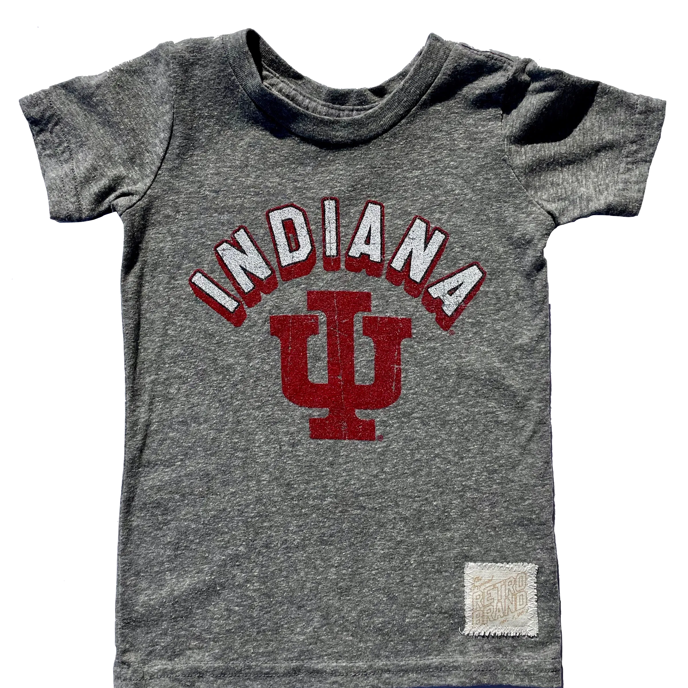 Retro Brand - Indiana IU Hoosiers Tee in Heather Grey