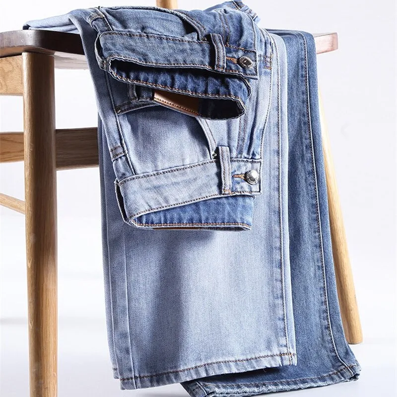 Straight Loose High Waist Wide Leg Jeans Cotton Denim Casual Pants Comfortable Wash Jeans Trousers