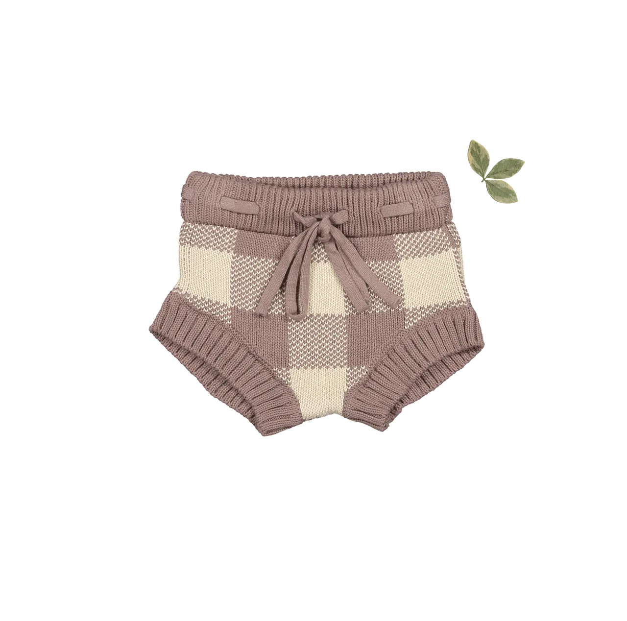 The Gingham Knit Bloomer - Taupe