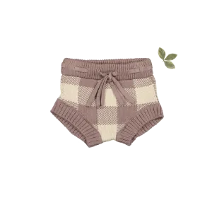The Gingham Knit Bloomer - Taupe