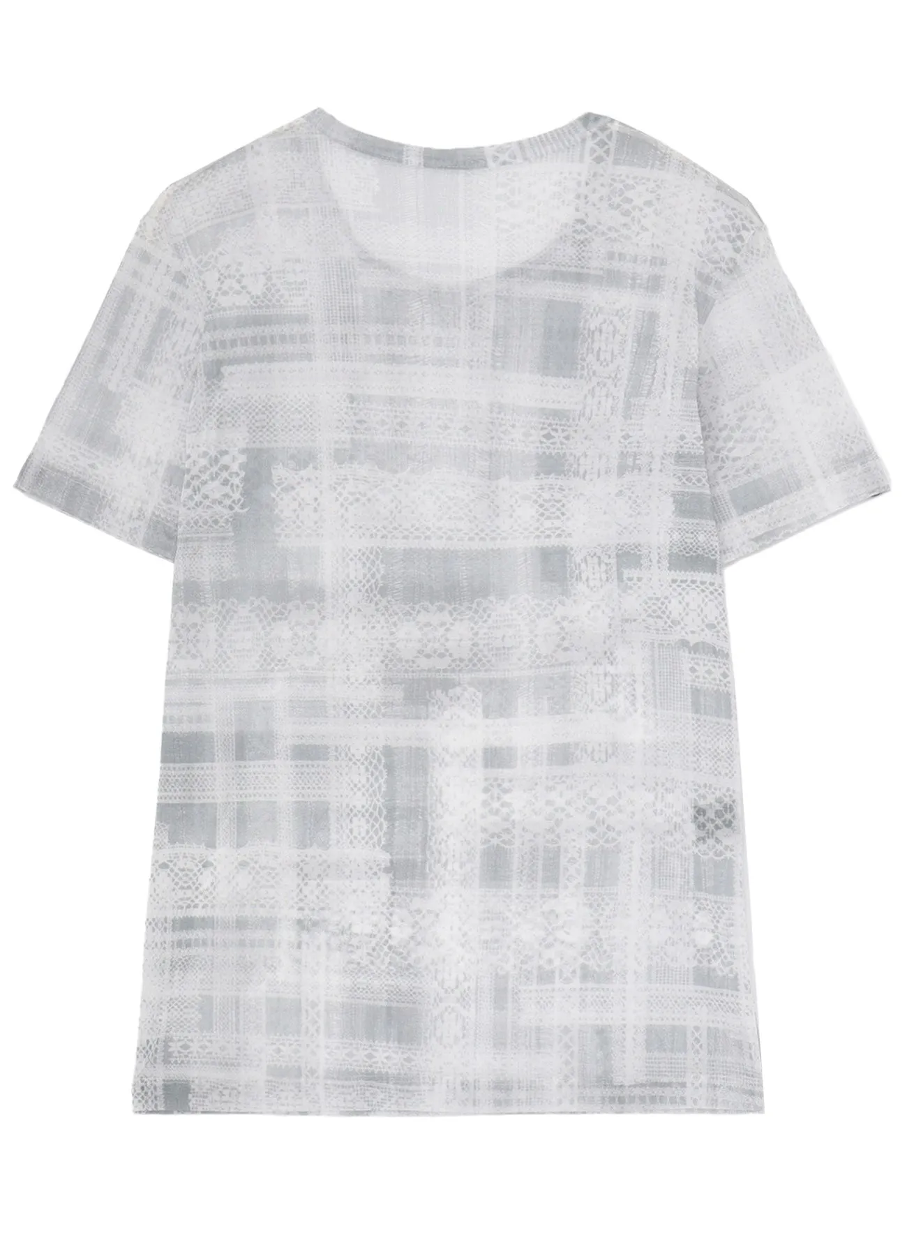 TULLE LACE PRINT HALF SLEEVE T