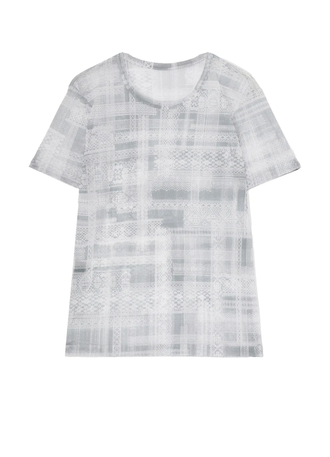 TULLE LACE PRINT HALF SLEEVE T