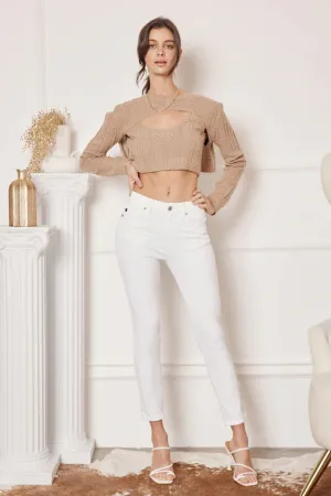 White High Rise Jeans