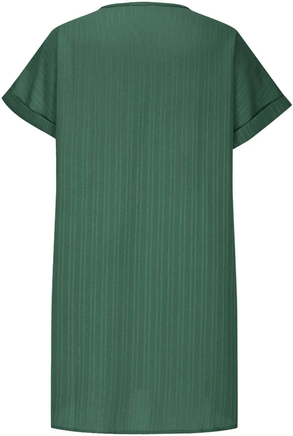 Women Linen Shirts Dresses Plus Size Fashion Button up V-Neck Short Sleeves Cotton Linen Midi Dress Beach Sundress