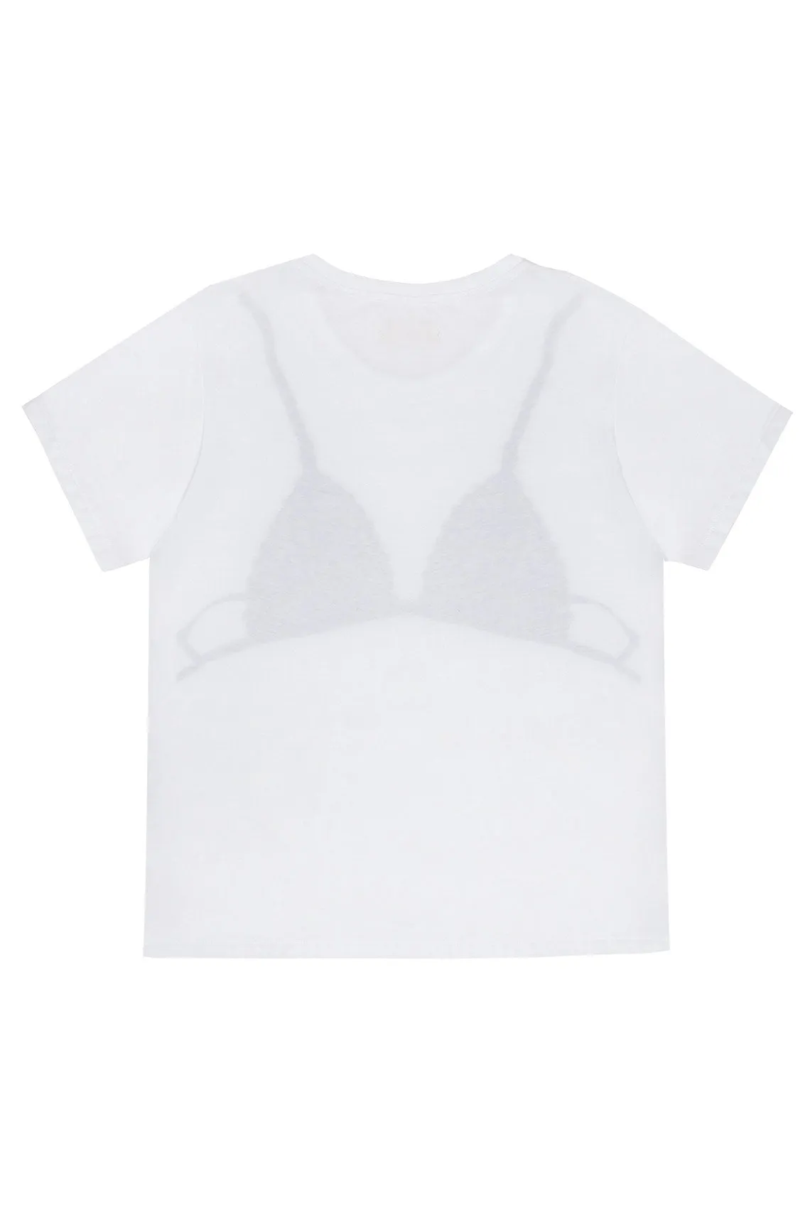 Women's White Printed T-Shirt